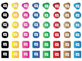 chat right quote icon . web icon set . icons collection. Simple vector illustration.