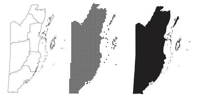 Mapa de Belice aislado en un fondo blanco. vector