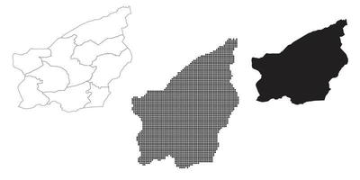 mapa de san marino aislado en un fondo blanco. vector