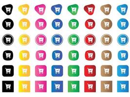 cart check icon . web icon set . icons collection. Simple vector illustration.