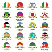 banderas aisladas bandera mundial. aislado sobre fondo blanco. ilustración vectorial vector