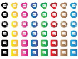 chat right dots icon . web icon set . icons collection. Simple vector illustration.