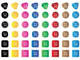 cart icon . web icon set . icons collection. Simple vector illustration.