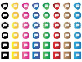 chat left dots icon . web icon set . icons collection. Simple vector illustration.