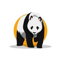 linda ilustración de panda vector