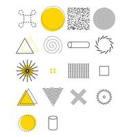 Set of simple geometric shapes. vector