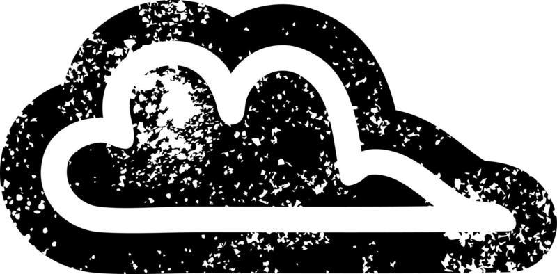 weather cloud distressed icon