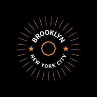 diseño de escritura de brooklyn, adecuado para serigrafía de camisetas, ropa, chaquetas y otros vector