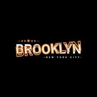 diseño de escritura de brooklyn, adecuado para serigrafía de camisetas, ropa, chaquetas y otros vector