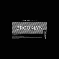 diseño de escritura de brooklyn, adecuado para serigrafía de camisetas, ropa, chaquetas y otros vector