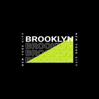 diseño de escritura de brooklyn, adecuado para serigrafía de camisetas, ropa, chaquetas y otros vector