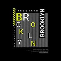 diseño de escritura de brooklyn, adecuado para serigrafía de camisetas, ropa, chaquetas y otros vector