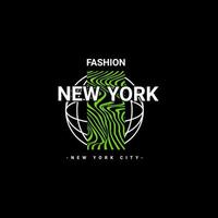 diseño de escritura de la ciudad de nueva york, adecuado para serigrafía de camisetas, ropa, chaquetas y otros vector