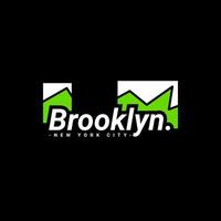 diseño de escritura de brooklyn, adecuado para serigrafía de camisetas, ropa, chaquetas y otros vector