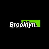 diseño de escritura de brooklyn, adecuado para serigrafía de camisetas, ropa, chaquetas y otros vector