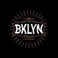 Brooklyn writing design, suitable for screen printing t-shirts, clothes, jackets and others vector