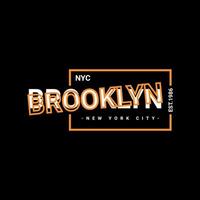 diseño de escritura de brooklyn, adecuado para serigrafía de camisetas, ropa, chaquetas y otros vector