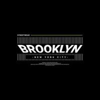 diseño de escritura de brooklyn, adecuado para serigrafía de camisetas, ropa, chaquetas y otros vector