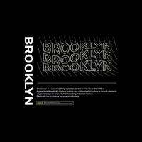 diseño de escritura de brooklyn, adecuado para serigrafía de camisetas, ropa, chaquetas y otros vector