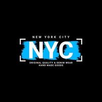 diseño de escritura de la ciudad de nueva york, adecuado para serigrafía de camisetas, ropa, chaquetas y otros vector