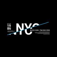 New york city writing design, suitable for screen printing t-shirts, clothes, jackets and others vector