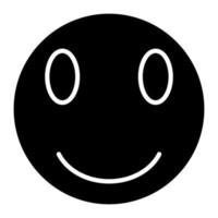 Grinning Face with Smiling Eyes Glyph Icon vector