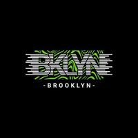 diseño de escritura de brooklyn, adecuado para serigrafía de camisetas, ropa, chaquetas y otros vector