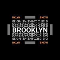 diseño de escritura de brooklyn, adecuado para serigrafía de camisetas, ropa, chaquetas y otros vector