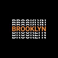 diseño de escritura de brooklyn, adecuado para serigrafía de camisetas, ropa, chaquetas y otros vector