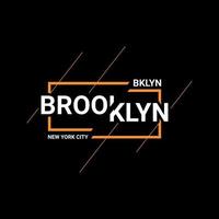 diseño de escritura de brooklyn, adecuado para serigrafía de camisetas, ropa, chaquetas y otros vector