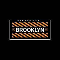 diseño de escritura de brooklyn, adecuado para serigrafía de camisetas, ropa, chaquetas y otros vector