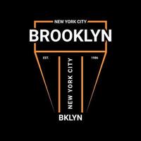 diseño de escritura de brooklyn, adecuado para serigrafía de camisetas, ropa, chaquetas y otros vector