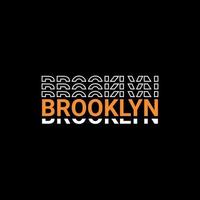 diseño de escritura de brooklyn, adecuado para serigrafía de camisetas, ropa, chaquetas y otros vector