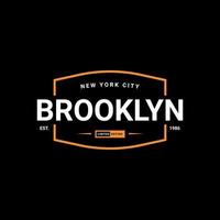 diseño de escritura de brooklyn, adecuado para serigrafía de camisetas, ropa, chaquetas y otros vector