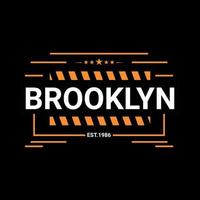 diseño de escritura de brooklyn, adecuado para serigrafía de camisetas, ropa, chaquetas y otros vector