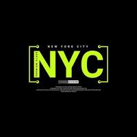 diseño de escritura de la ciudad de nueva york, adecuado para serigrafía de camisetas, ropa, chaquetas y otros vector