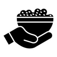 Food Donation Glyph Icon vector