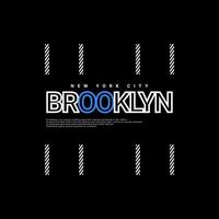 diseño de escritura de brooklyn, adecuado para serigrafía de camisetas, ropa, chaquetas y otros vector