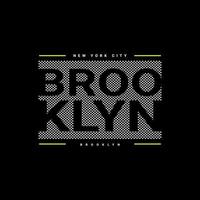 diseño de escritura de brooklyn, adecuado para serigrafía de camisetas, ropa, chaquetas y otros vector