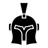 Armor Helmet Glyph Icon vector