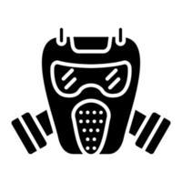 Gas Mask Glyph Icon vector