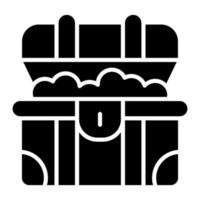 Treasure Glyph Icon vector