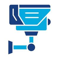 CCTV Camera Glyph Two Color Icon vector