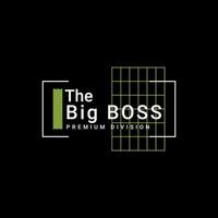 the big boss writing, suitable for screen printing t-shirts, clothes, jackets and others vector