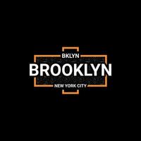 diseño de escritura de brooklyn, adecuado para serigrafía de camisetas, ropa, chaquetas y otros vector