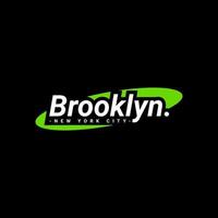 diseño de escritura de brooklyn, adecuado para serigrafía de camisetas, ropa, chaquetas y otros vector