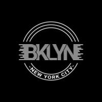 diseño de escritura de brooklyn, adecuado para serigrafía de camisetas, ropa, chaquetas y otros vector