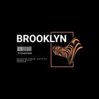 Brooklyn writing design, suitable for screen printing t-shirts, clothes, jackets and others vector