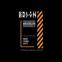 diseño de escritura de brooklyn, adecuado para serigrafía de camisetas, ropa, chaquetas y otros vector