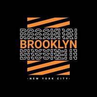 diseño de escritura de brooklyn, adecuado para serigrafía de camisetas, ropa, chaquetas y otros vector